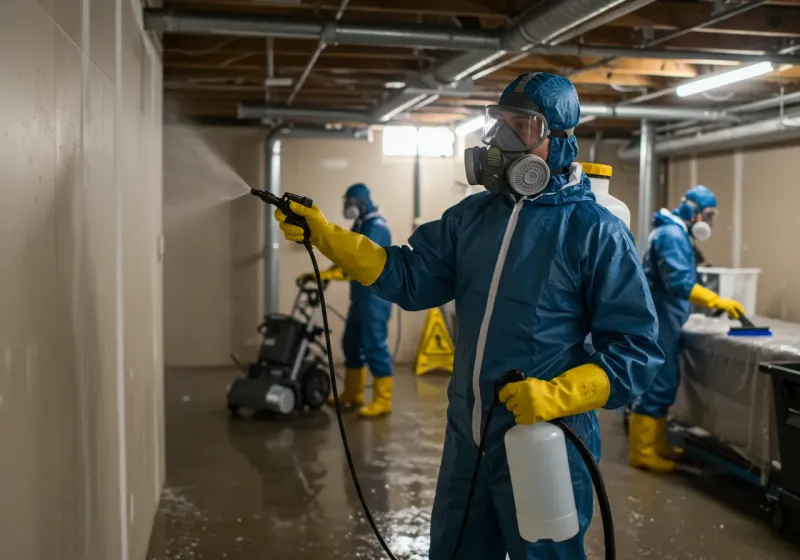 Basement Sanitization and Antimicrobial Treatment process in Polk City, FL